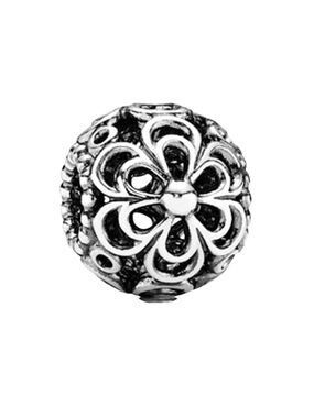 Pandora Picking Daisies Silver Floral Openwork Filigree Bead Charm